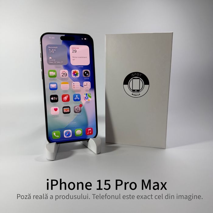 ispotmobile.ro  iPhone 15 Pro Max black 256 gb ! •Garantie 2 ani•+ cadou