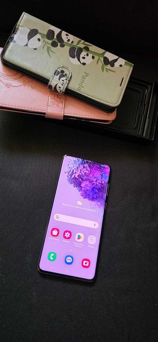 Samsung Galaxy S20+COSMIC BLACK- 8GB RAM 128GB-Неразличим от нов! Оригинален дисплей! Пълен комплект!