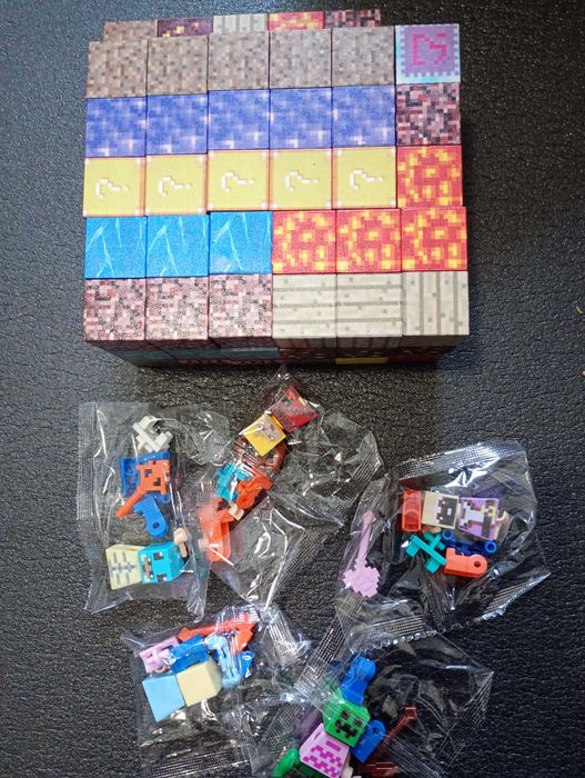 100бр. Minecraft магнитни блокчета, Minecraft конструктор 100бр.