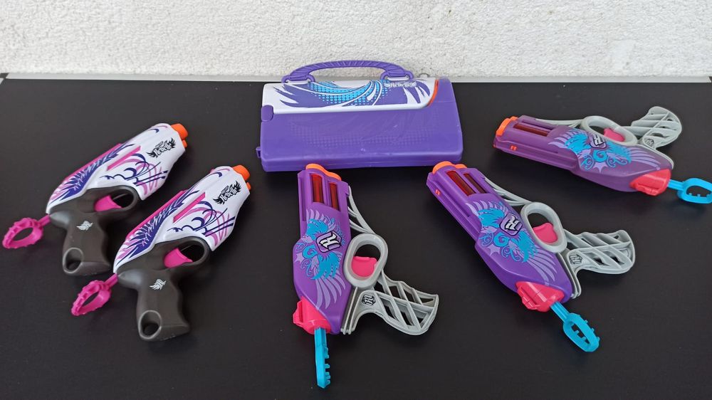 Set lot NERF REBELLE fetițe fete pistol shotgun blaster pistol
