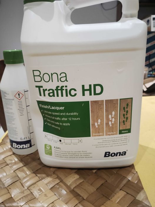 Лак за паркет Bona trafic прозрачен мат двукомпонентен воднаоснова