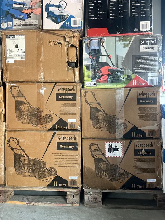 Нова Самоходна Бензинова косачка 7в1 с ел.стартер Scheppach MS150-46Е