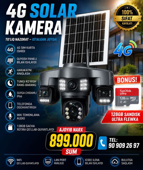 Quyow PaneLLi 4G kamera + 128Gb flewka bonus