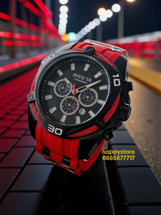 INVICTA Vanguard Red/black 50 mm, Инвикта нов мъжки часовник