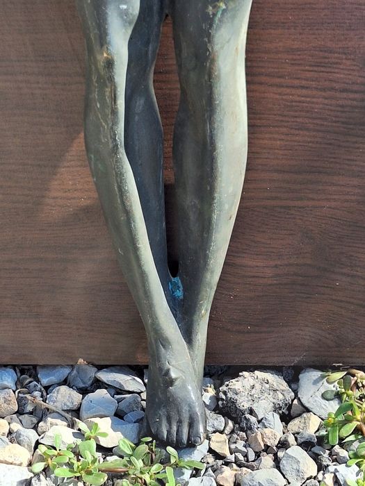 Огромно старинно бронзово разпятие 72/50см