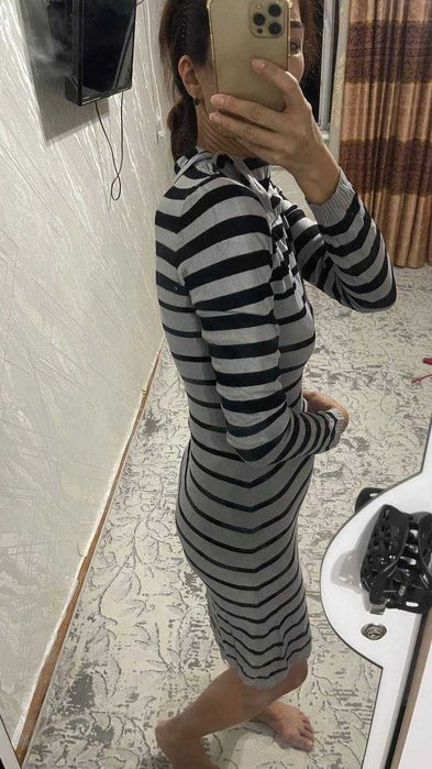 Koton полосатый свитер платье