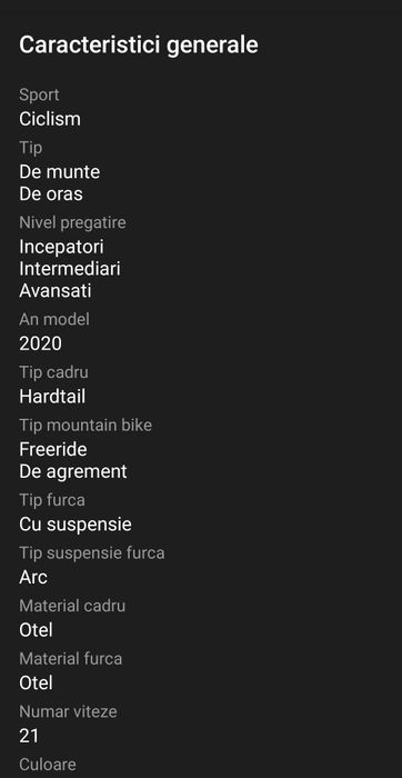 Bicicletă ESPERIA DAKOTA 26!