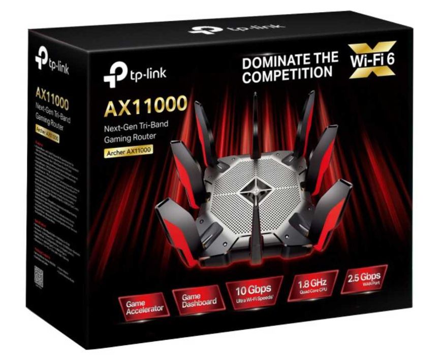Router Gaming Wireless TP-Link Archer AX11000, Wi-Fi 6, Tri-Band