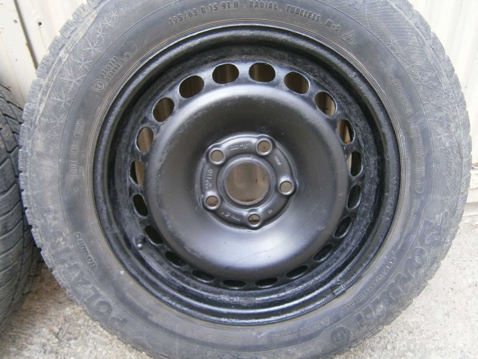 Метални джанти 5х112х15 със зимни гуми 195/65/15