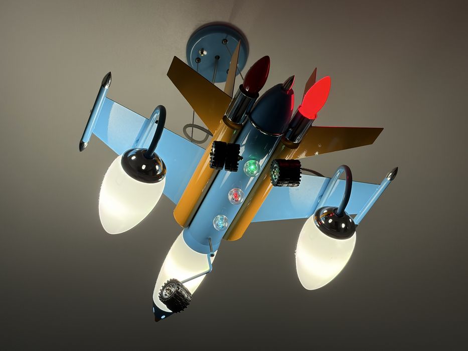 Lustra avion camera copii