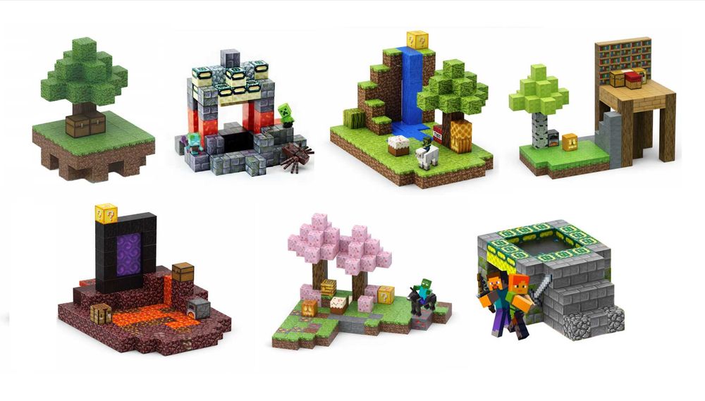 Ексклузивно | 228 ч. Майнкрафт Магнитни кубчета в 2 СПЕЦИАЛНИ КОМЛЕКТА
