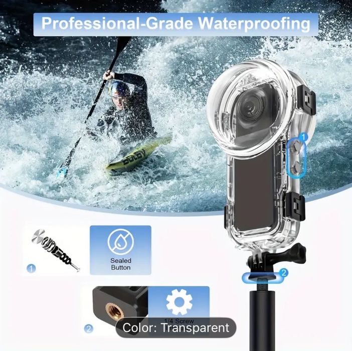 Set carcasa subacvatica pentru Insta360 X5 - nou, nefolosit