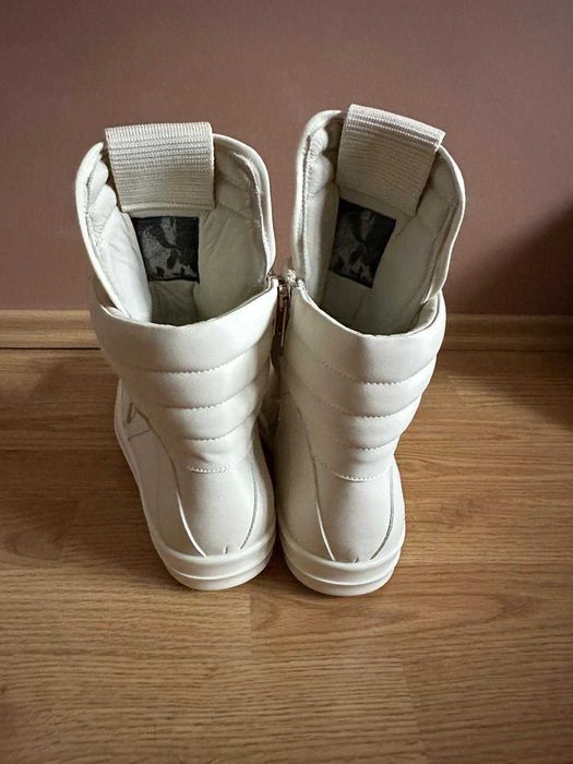 Rick Owens Geobasket Milk Sneakers