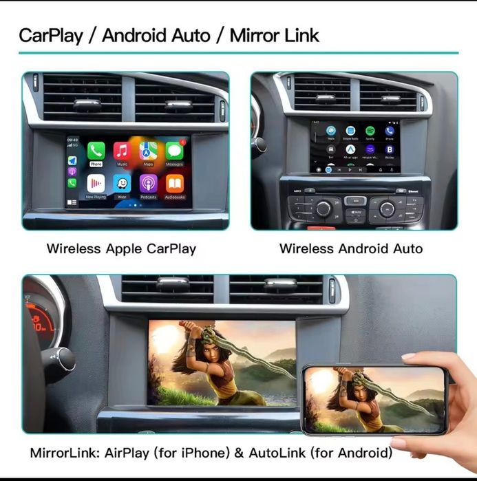 Безжичен Carplay Android Auto SMEG 508,308, 3008 и др.