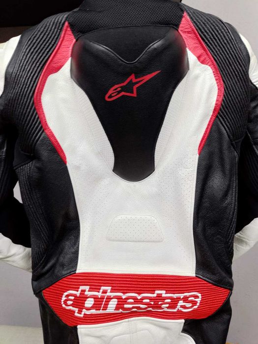 Кожен мото екип Alpinestars GP Pro white red 52