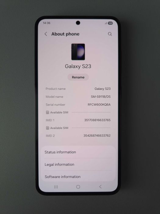 ОТЛИЧЕН! Samsung Galaxy S23, 256 GB, Black + 4 Кейса и 9 Протектора