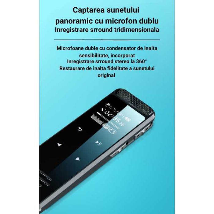 Reportofon prof.32GB,extensie la 256GB,pentru prelegeri,discursuri,etc