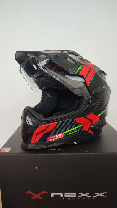Casca moto adventure Nexx X. WED2, fibra de sticla, S + intercom Sena