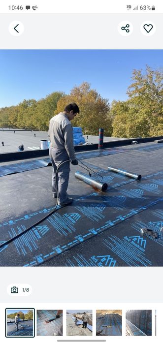 Мягкая кровля,ремонт кровли,фольгоизол и полизол