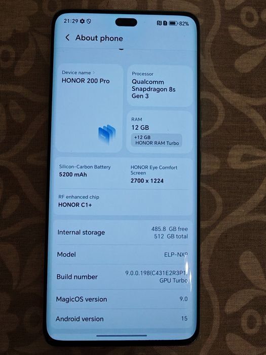 Honor 200 Pro 5G 512GB 12GB-Ram Snapdragon 8s Gen 3 eSIM