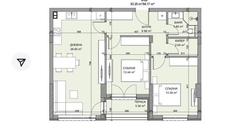 Тристаен апартамент, за продажба, кв. Владиславово