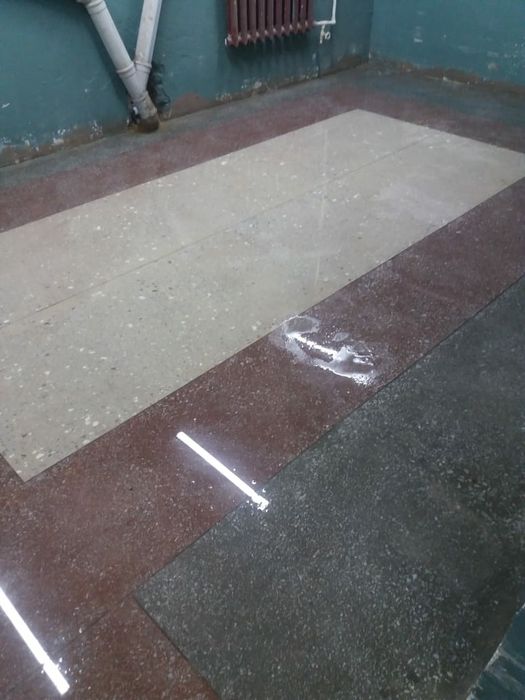 Полы из мраморной крошки