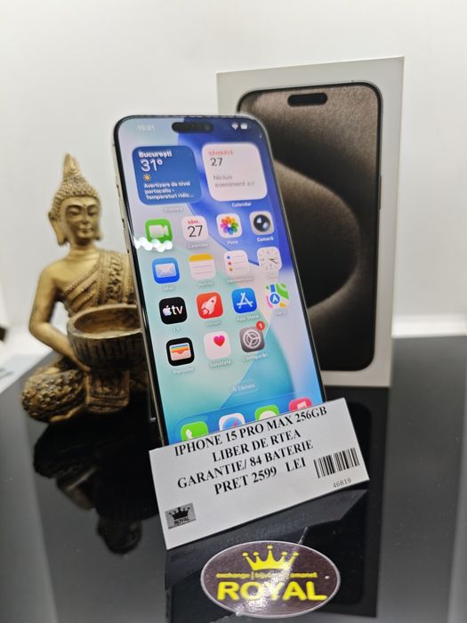Amanet Royal: iPhone 15 Pro Max /256gb/84 Baterie