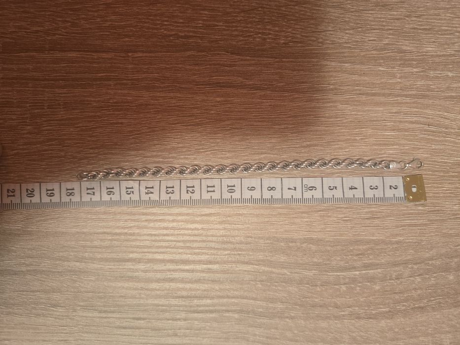 Сребърна гривна плет проба 925