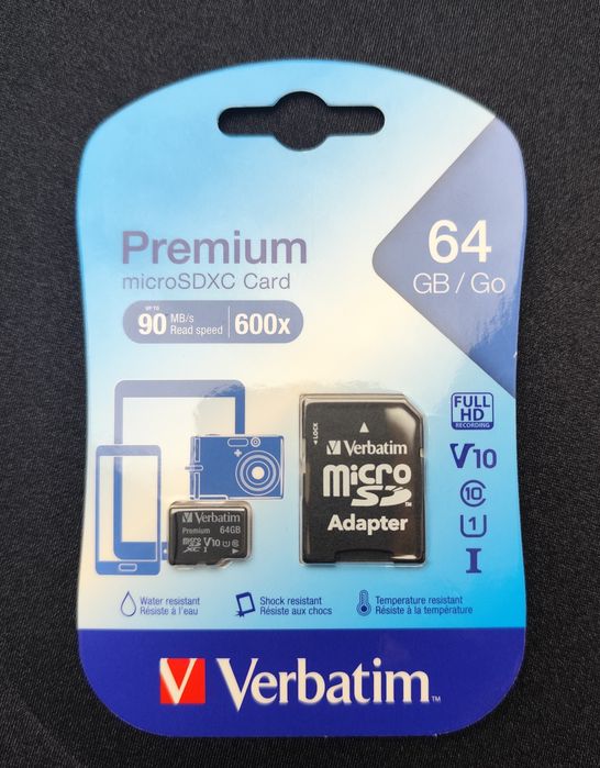Чисто нова, micro SDXC карта, Verbatim