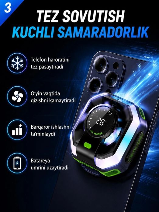 Hk 5 PRO — Smartfoningiz uchun kuchli sovutish