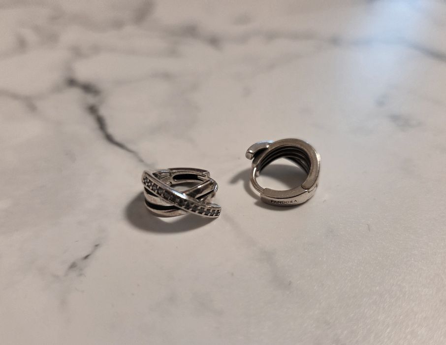 Cercei Pandora din argint creole pave