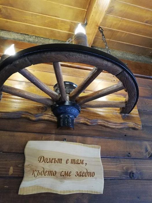 Стенни лампи от колела -вертикални и хоризонтални с дървени чашки