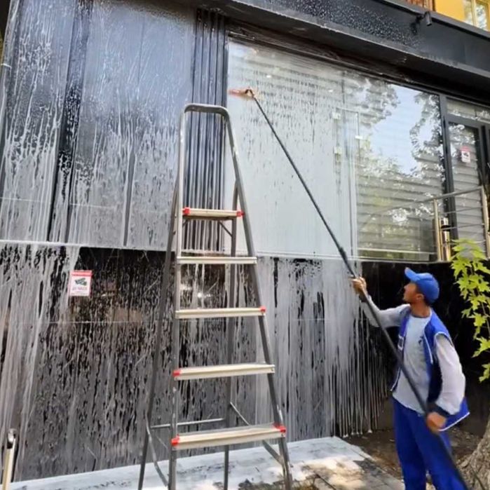 Fasad va oyna yuvish | Мойка окон и фасадов Ташкент | Fasad tozalash