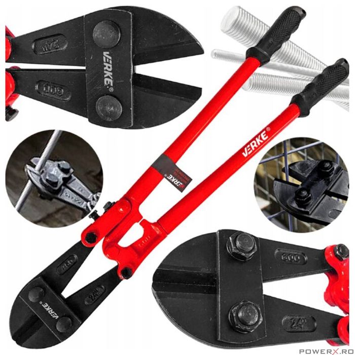 Foarfeca pentru taitat fier beton, bare metalice 10 mm, Verke