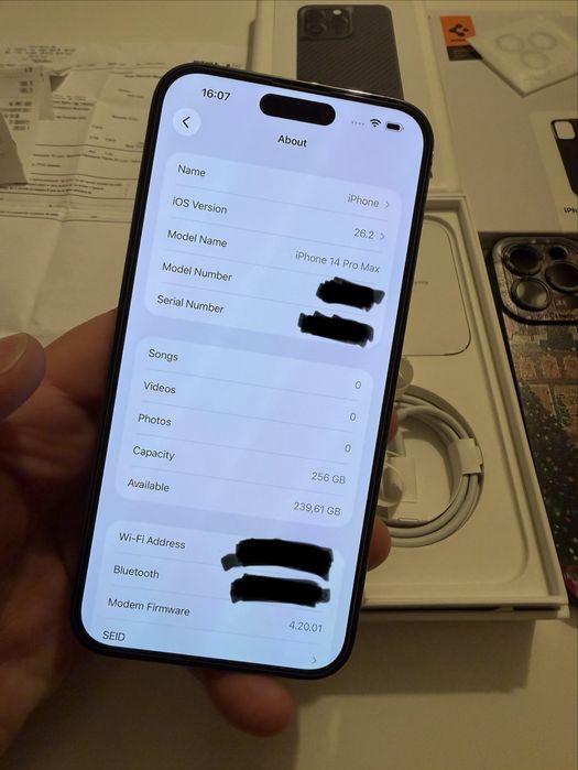 iPhone 14 Pro Max 256 Impecabil, full cutie, accesorii, pitaka carbon