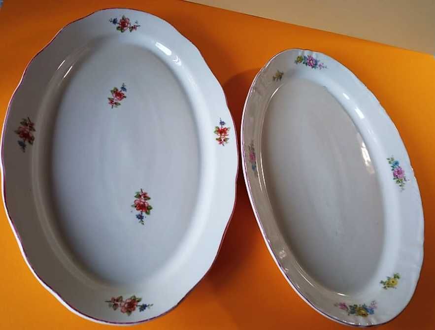 Две големи порцеланови плата с маркировка KNP * "Китка"-Нови Пазар