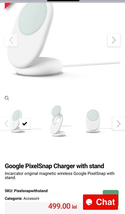 Google Pixel 10 Pro, 128GB, 16GB RAM, 5G, Obsidian, sigilat + stand charger