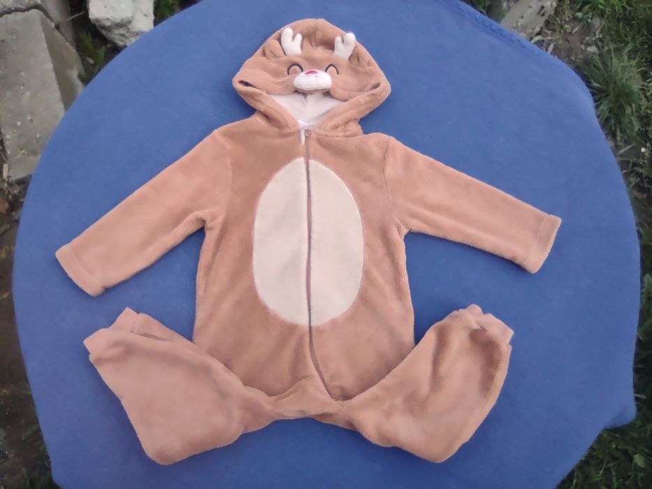 Salopeta  copii plus Ren de la 1 an pana la 2 ani 86 cm