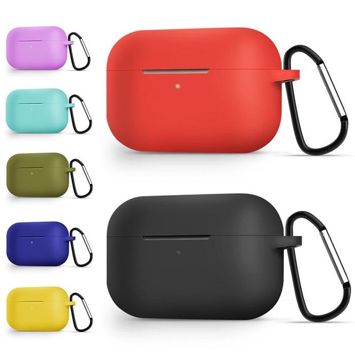 Husa cutiuta casti Airpods Pro, Airpods 3, 4 din silicon din 2 piese