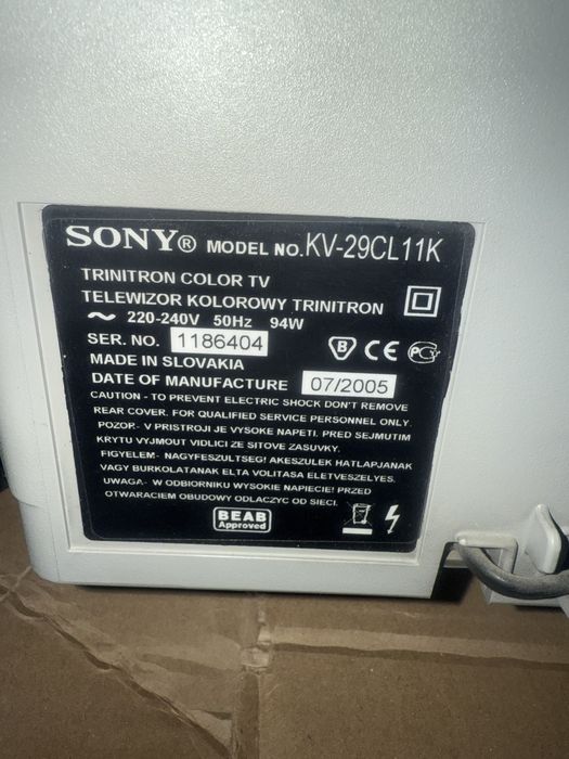 Sony Trinitron модели KV-29CL11K.