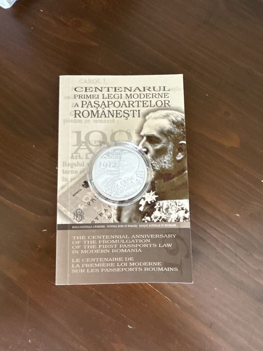 MONEDA BNR Legea Pasapoartelor 10 lei 2012