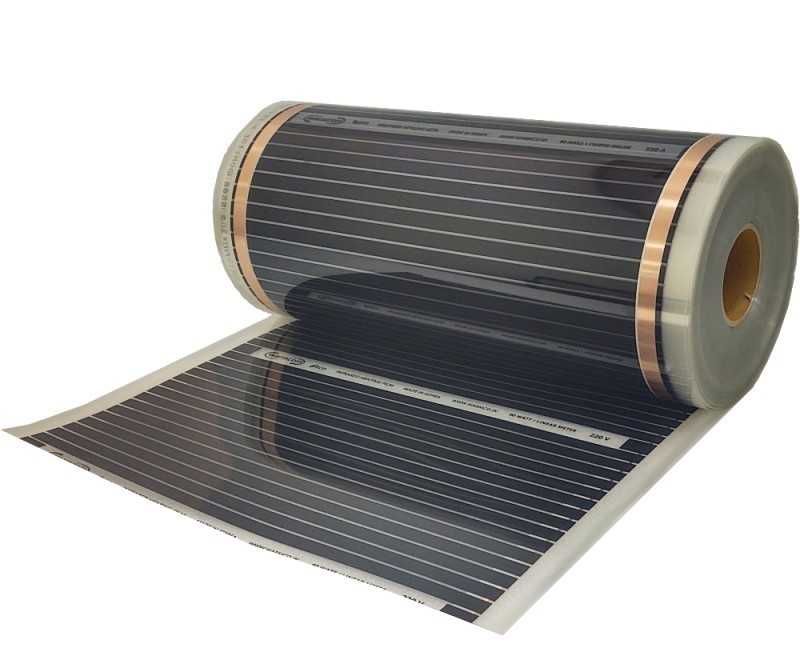 Инфрачерено фолио Warmcoin 180Вт/м2, ширина 100 см, Отопление подово.