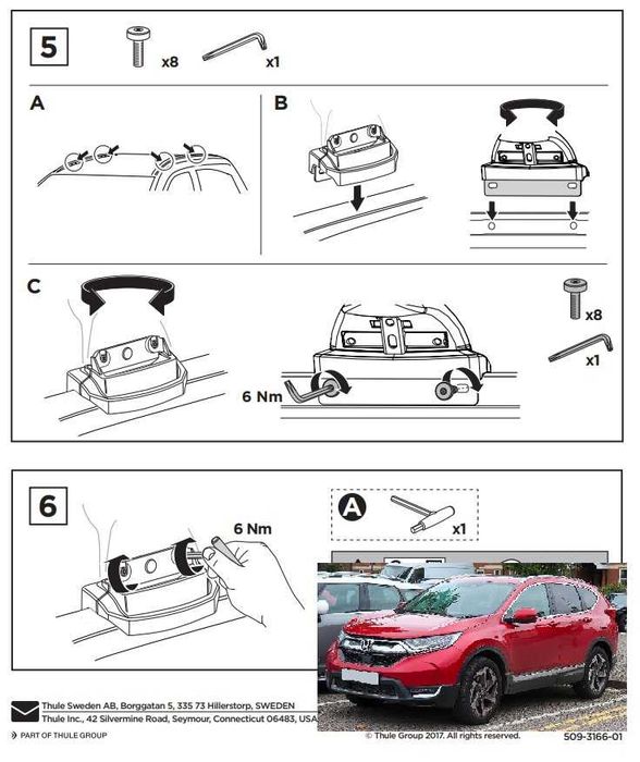 Thule багажник Hohda CR-V, напречни греди