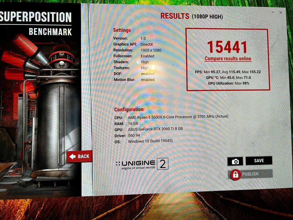 Геймърски Ryzen 5 5600X/Asus RTX 3060 Ti/16Gb рам/SSD+HDD 2tb/Fractal