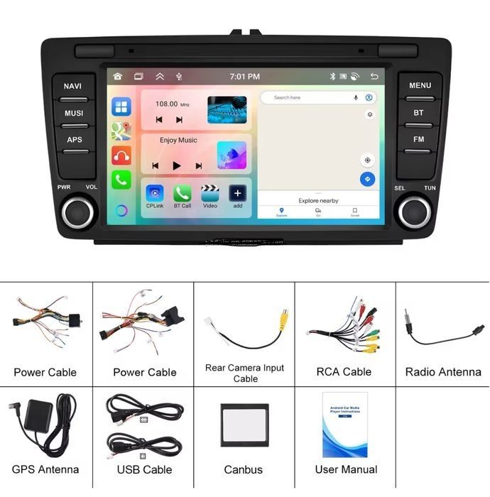 Navigatie Android Skoda, Octavia, Superb, Rapid, Yeti, Roomster