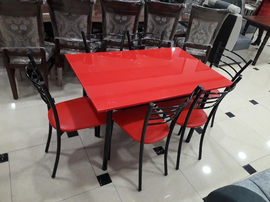 Камплэктда 6та стул 1та стол мавжуд цэхтан оптом нархта харид килинг