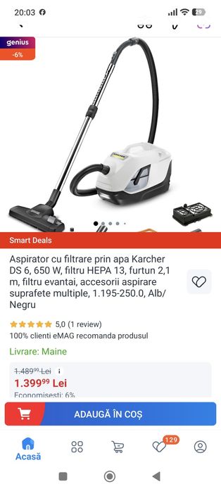 Aspirator Karcher DS 6 nou sigilat