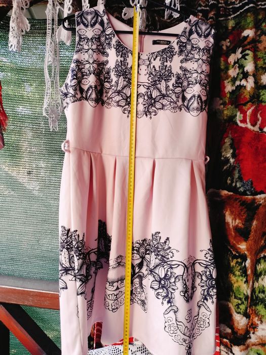Rochie elegantă damă Colosseum Collection – Roz fără mâneci, mărimea XL