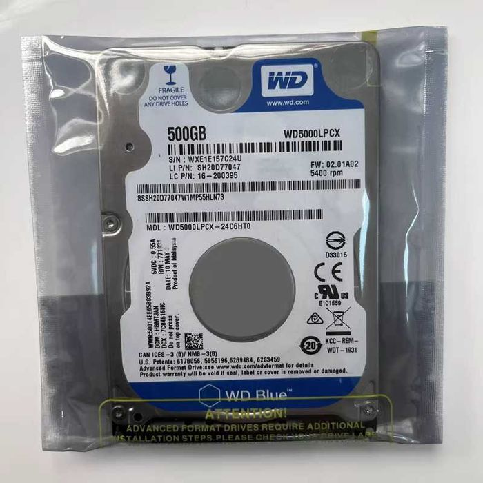 Hard disk 500GB WD Blue WD5000AZLX HDD 7200rpm SATA 3 PC Nou Sigilat