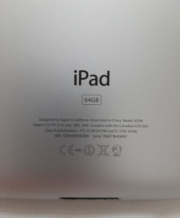 iPad 2, 64 Gb, серый, для игр